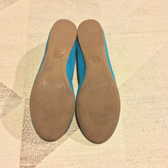 New J.Crew Cece Suede Italian Flats Teal Peacock - Picture 3 of 4
